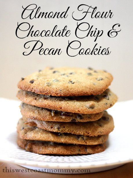 almond flour chocolate chip and pecan cookies