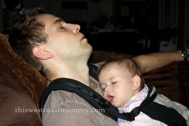 Sleeping Daddy and Baby