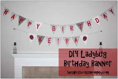 DIY Ladybug Birthday Banner