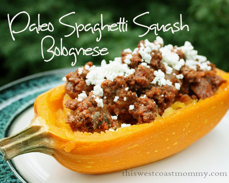 With this paleo spaghetti squash bolognese and crumbled soft goat cheese on the menu, you won't miss the wheat!