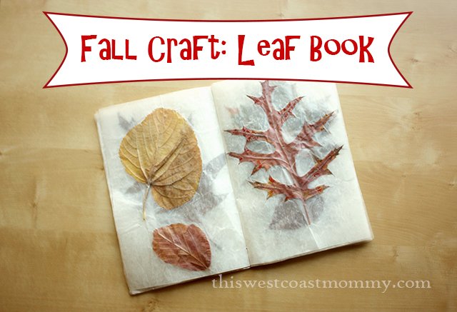 Kids can save those beautiful fall leaves in this DIY "book".