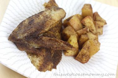 Spice Roasted Chicken with Apple Stuffing