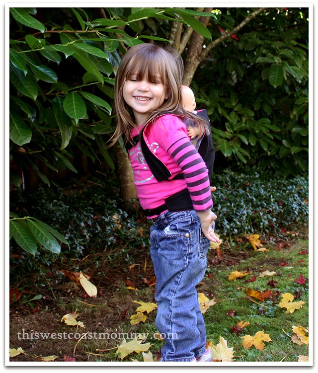 A Whyknotmom doll carrier makes a great gift for big sister or brother! #HolidayGiftGuide