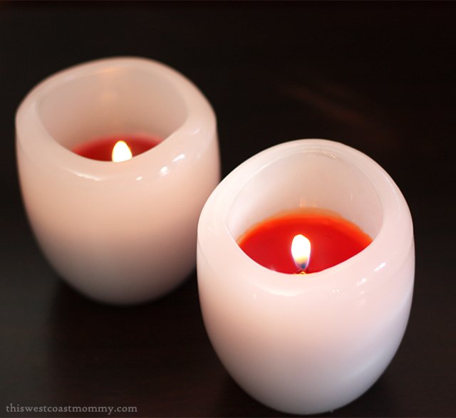 Lindsay's candles create a warm, romantic ambiance.