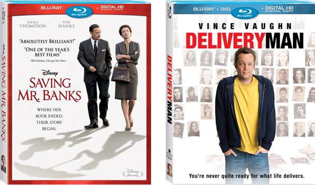 Saving Mr. Banks available on Blu-ray combo pack on March 18th; Delivery Man available on March 25th