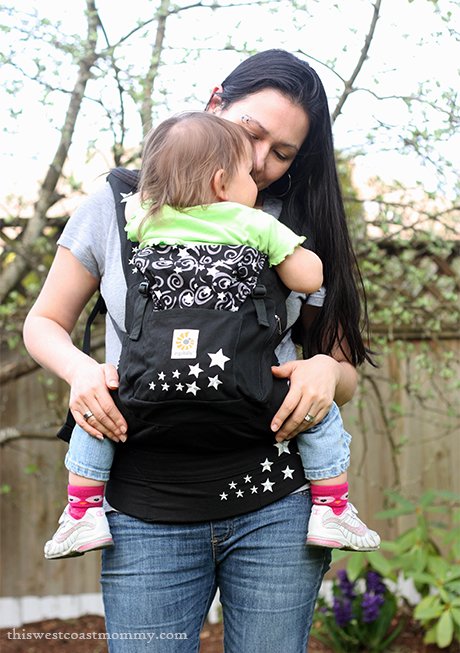 Ergobaby Original Carrier Babywearing Review - front carry with 20 month old, 26 lbs.