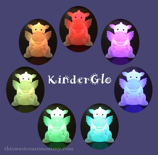 Set the KinderGlo Night Light to change colours or glow steady blue, steady red, or steady green.