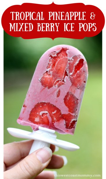 Tropical Pineapple & Mixed Berry Ice Pops - dairy-free and delicious, perfect to beat the heat this summer!