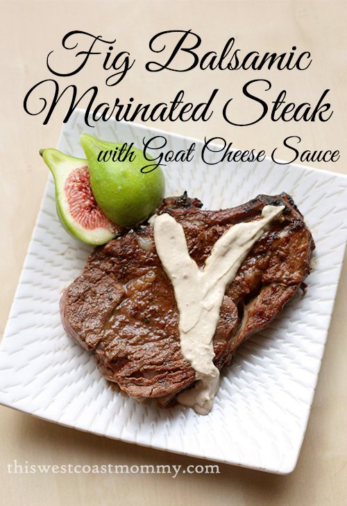 Fig Balsamic Marinated Steak with Goat Cheese Sauce recipe - primal, paleo-friendly, 