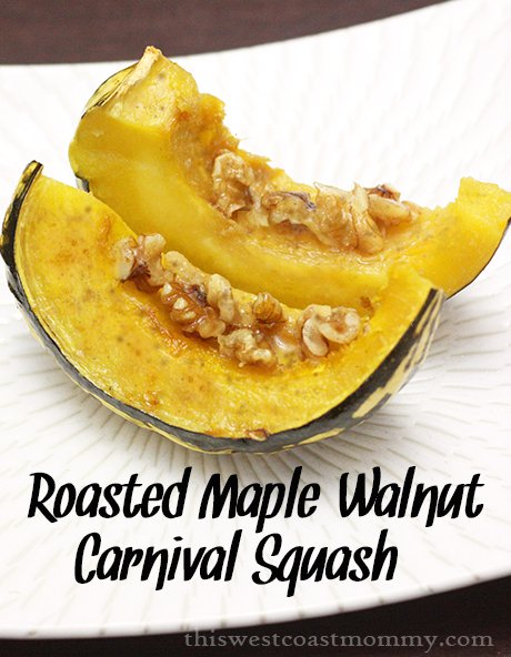 Roasted Maple Walnut Carnival Squash Recipe | This West Coast Mommy