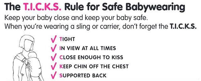 TICKS rule of babywearing