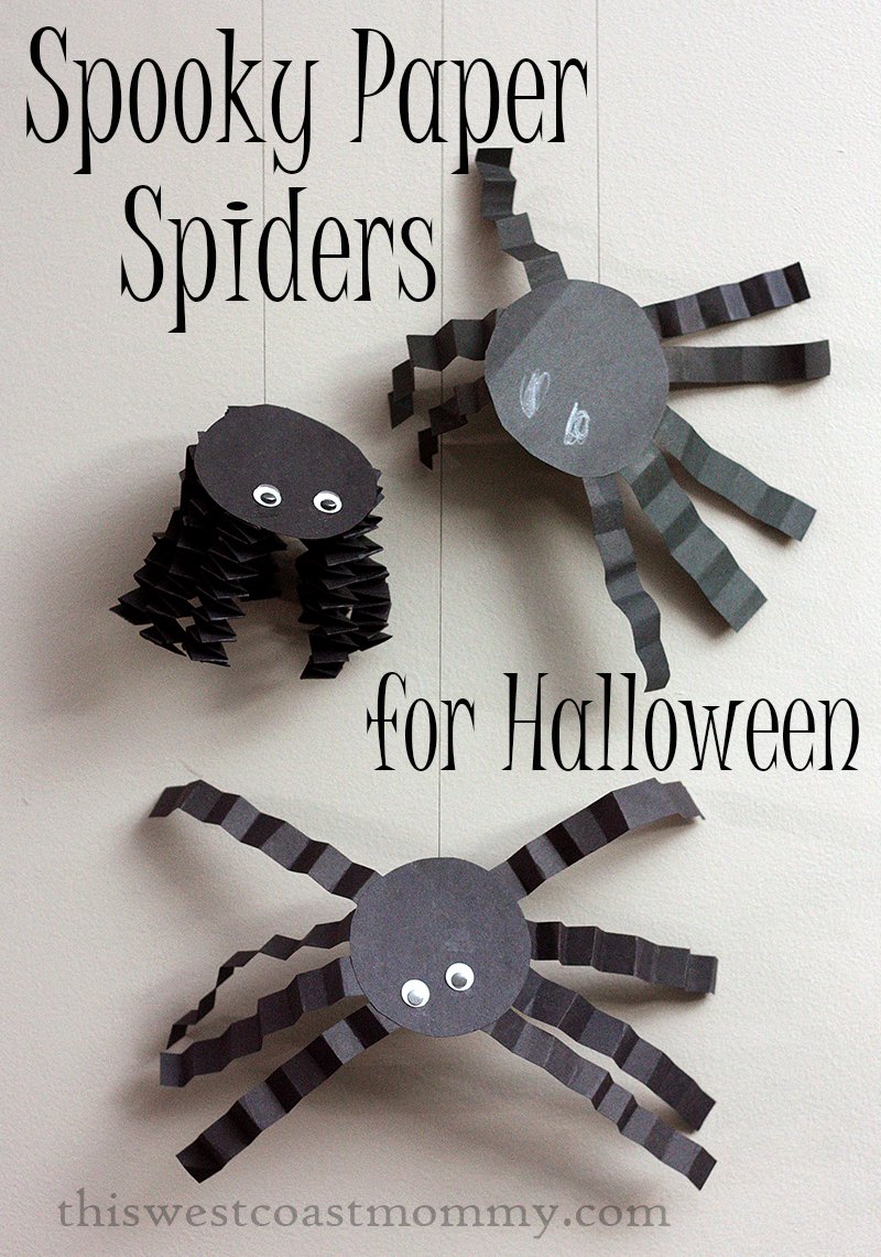 spooky paper spiders