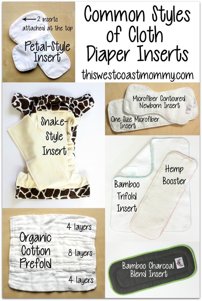 Which cloth diaper inserts, doublers, or liners should I choose? Common styles of cloth diaper inserts.