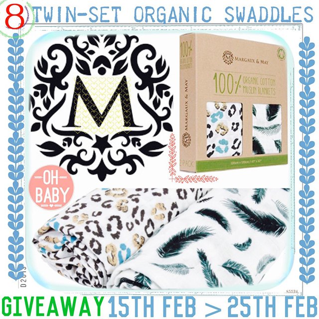 Win a set of organic muslin swaddles (US/CAN, 2/25)