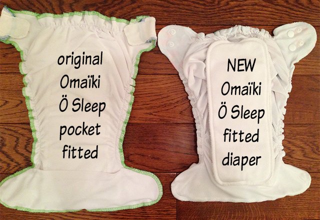Omaïki original pocket fitted diaper vs. new fitted diaper