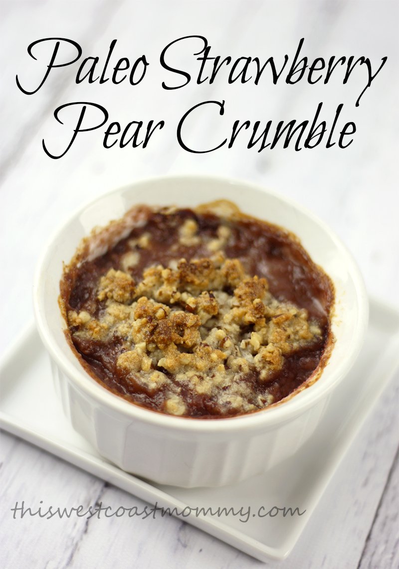 Love this grain-free paleo strawberry pear crumble from This West Coast Mommy. Perfect for summer!