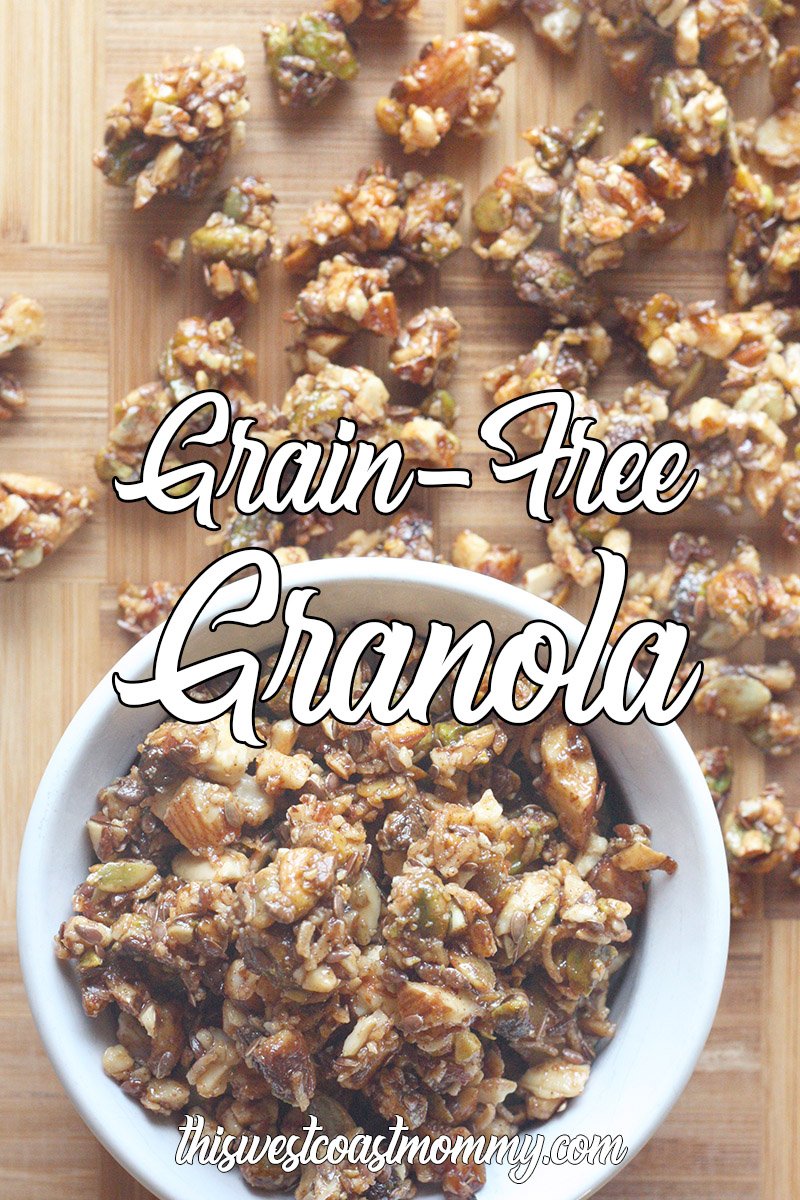 Instead of oats or other grains, my granola is made with almonds, cashews, pistachios, pumpkin seeds, coconut, and flax seeds. High in healthy fats, omega-3s, energy, protein, and fiber, this granola is perfect for camping and hiking!