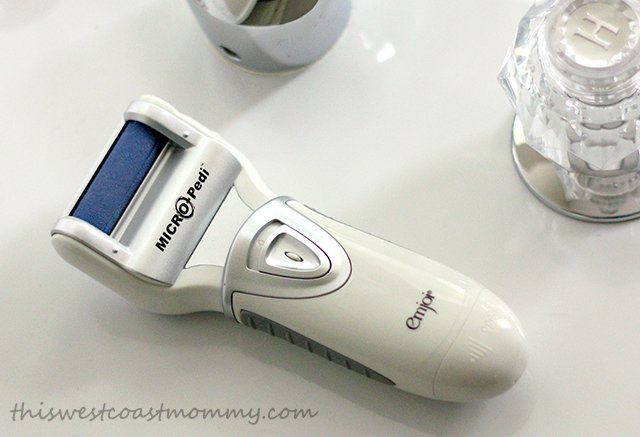 The MICRO Pedi roller stops spinning if you press too hard.