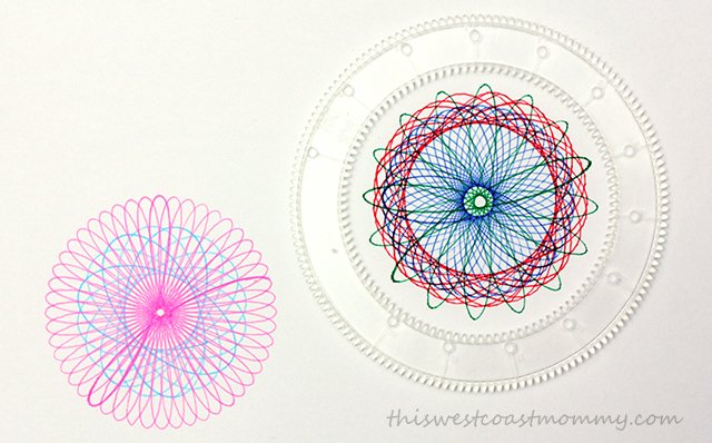 Spirograph lets you create beautiful and intricate flower shapes, spirals, and designs.