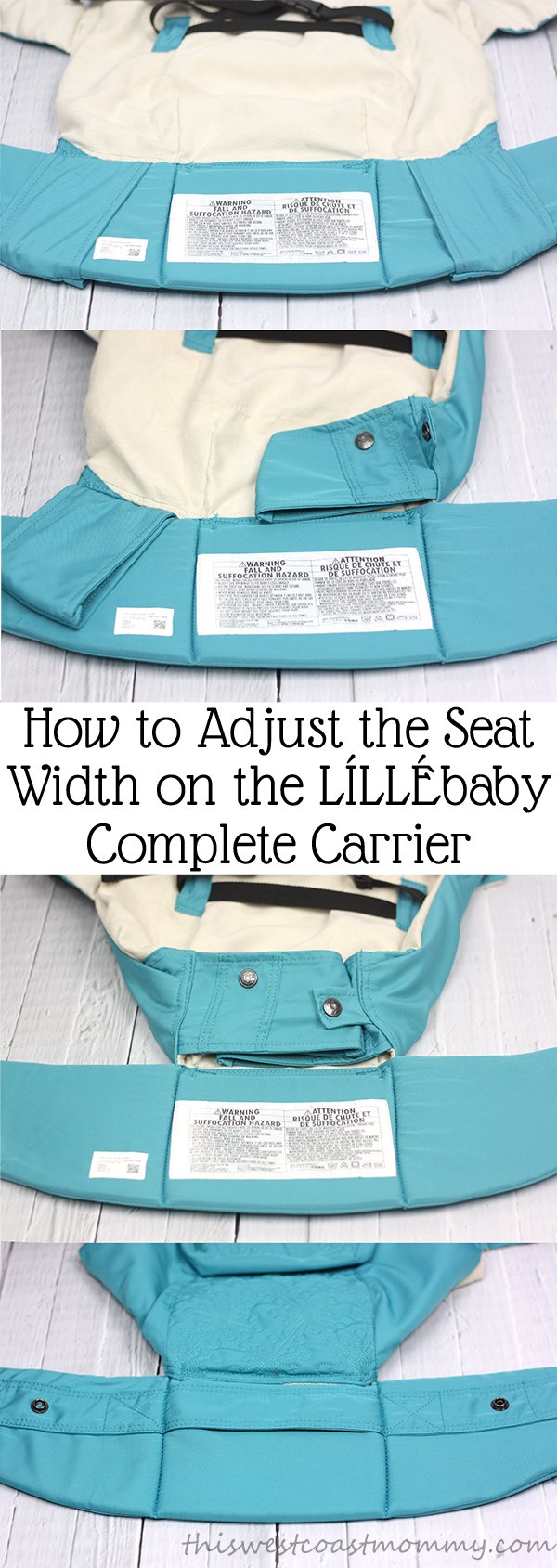 How to adjust the seat width on the LILLEbaby Complete Carrier