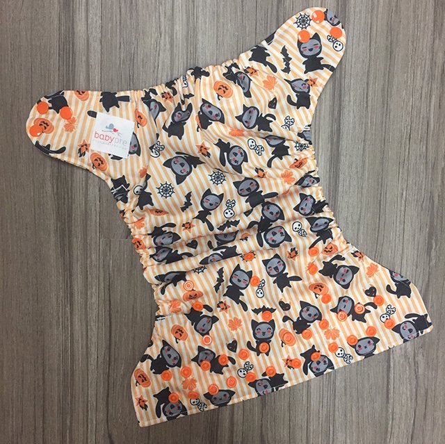 Halloween Cat OS diaper cover from BabyPre