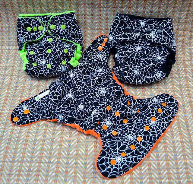 Spiderweb OS pocket diapers from Lil Montner