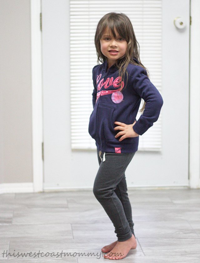 Jill Yoga Little Girl's Wrap-Front Long-Sleeve Top