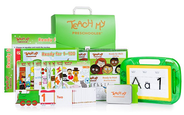 Teach My learning kits gather all the resources you need to teach your baby, toddler, or preschooler basic skills and knowledge to give them a head start for school.