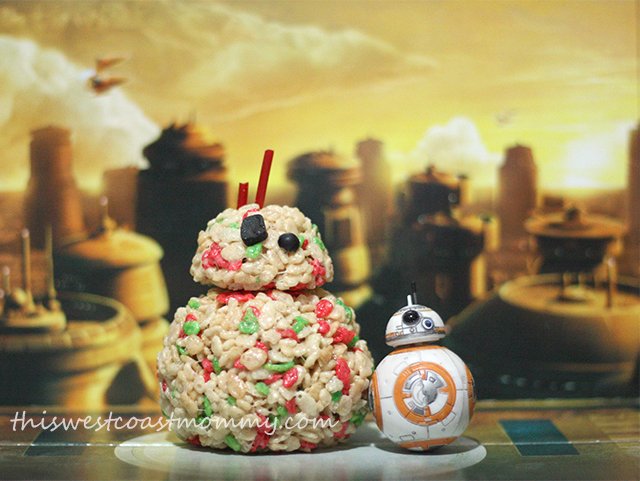 Our Rice Krispie BB-8 droid #TreatsForToys