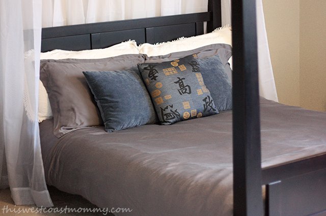 Choose eco-friendly bedding like Cariloha's bamboo duvet and duvet cover.