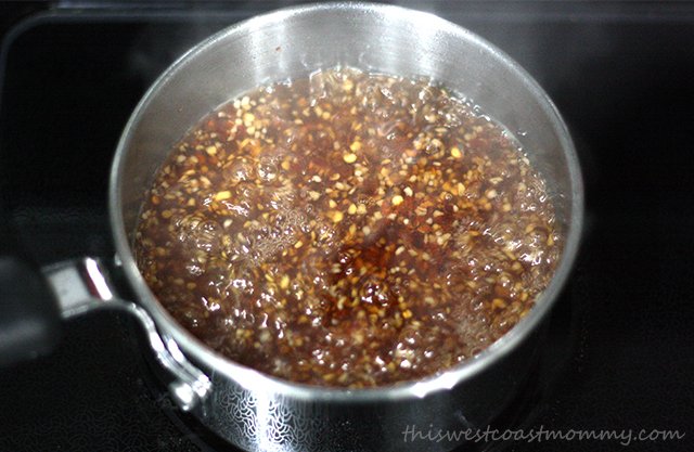cooking Thai sweet chili sauce