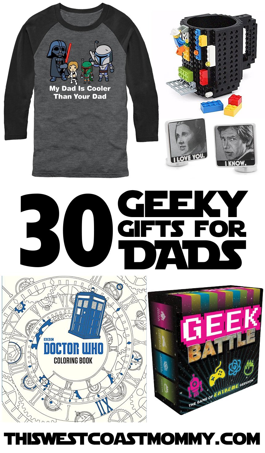 If you’ve got a geek dad in your life – a Star Wars vs. Star Trek debating, science fiction reading, fantasy movie watching, comic book collecting, video game playing, science loving dad – this gift guide is for you.
