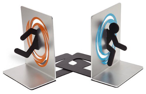 Portal themed bookends