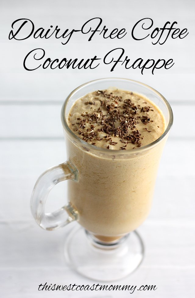 This Coffee Coconut Frappe is dairy-free, low sugar, and paleo-friendly. The perfect frosty pick-me-up for summer!