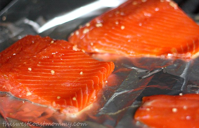 West coast living at its finest! Wild sockeye salmon grilled in a simple glaze flavoured with garlic, a touch of ginger, and 100% pure maple syrup.