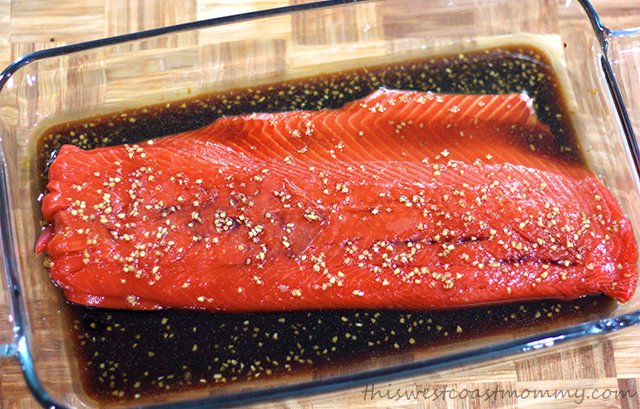 West coast living at its finest! Wild sockeye salmon grilled in a simple marinade flavoured with garlic, a touch of ginger, and 100% pure maple syrup.