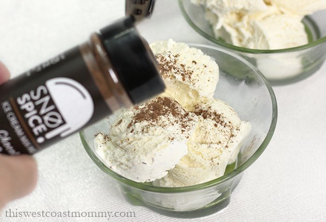 Spice up vanilla ice cream with all natural, vegan, gluten-free, lactose-free, and sweetener-free SnoSpice!