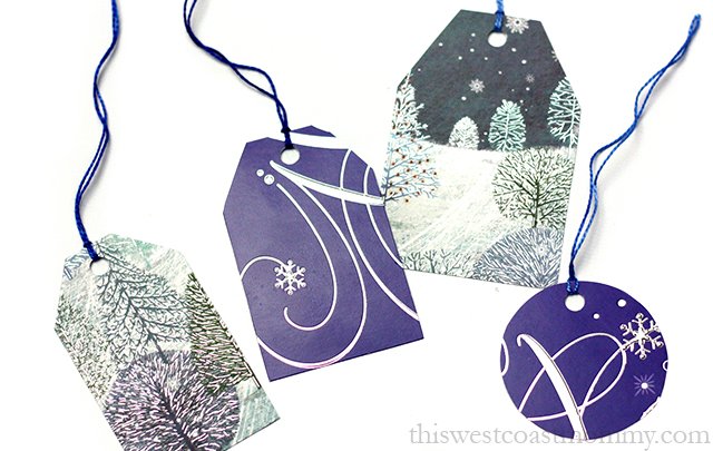 Upcycle all those holiday cards into pretty handmade gift tags!
