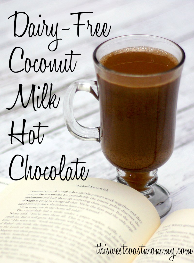 Warm up with this rich and creamy, non-dairy hot chocolate made with coconut milk.