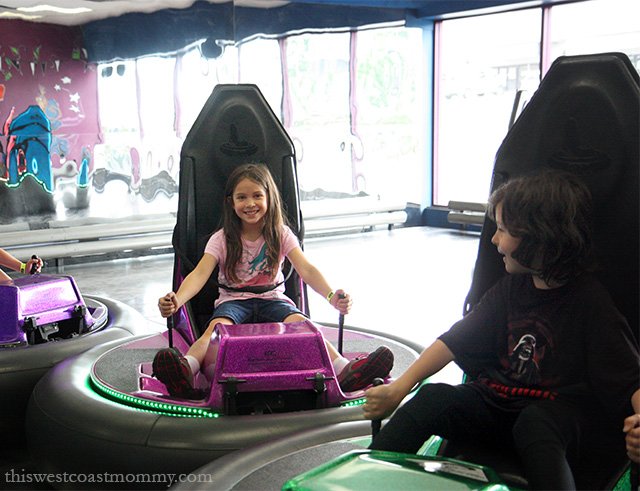 Funky Monkey Fun Park in Surrey, BC boasts all the indoor birthday party fun including a pirate ship ride, monkey hopper ride, laser tag, and bumper cars!